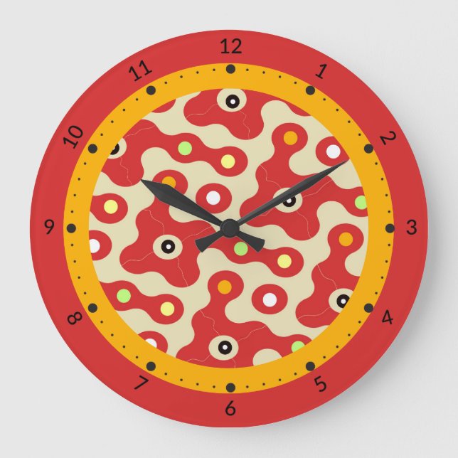 Reloj Redondo Grande Patrón geométrico (Anverso)