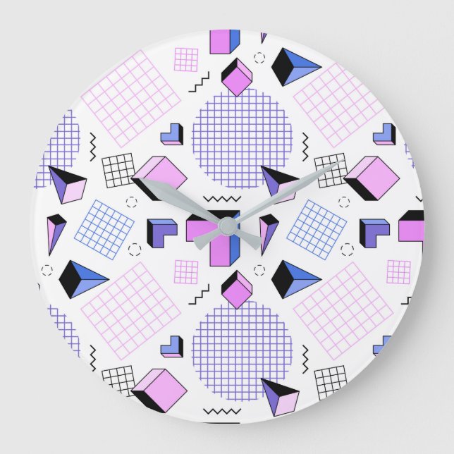 Reloj Redondo Grande Patrón geométrico 13 (Anverso)