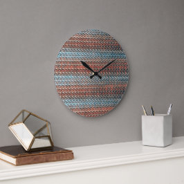 Reloj Redondo Grande Patrón geométrico de rayas abstractas modernas 129