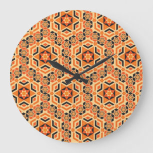 Reloj Redondo Grande Patrón geométrico italiano del suelo, mosaico vint