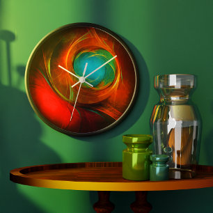 Reloj Redondo Grande Patrón Guay de Bella Artes de resumen moderno de o