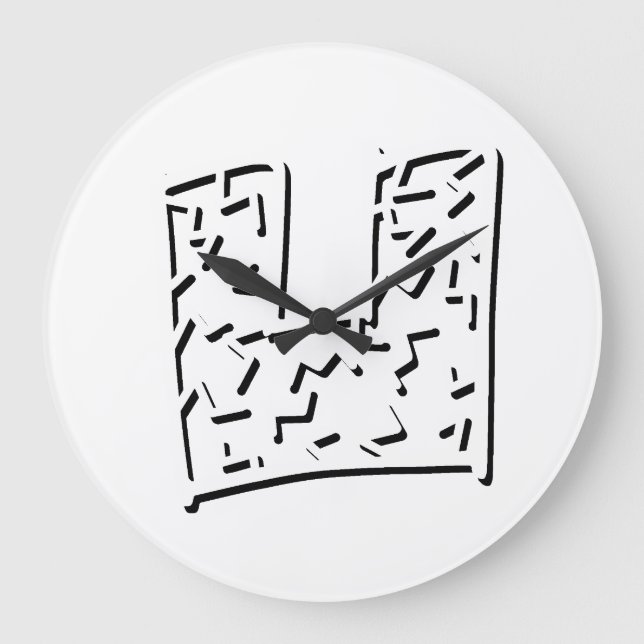 Reloj Redondo Grande patrón irregular (Anverso)