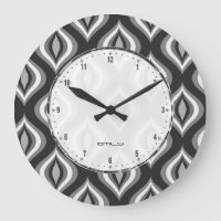 Patrón moderno de lágrimas en blanco y gris negro