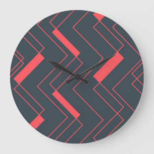 Reloj Redondo Grande Patrón moderno, simple, abstracto, vibrante y de m