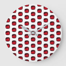 Reloj Redondo Grande Patrón Ruby Gemstone, Reloj grande Birthstone de j
