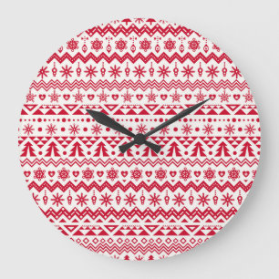 Reloj Redondo Grande Patrón sin fisuras de los Navidades festivos.