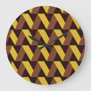 Reloj Redondo Grande Patrón sin problemas de la línea Zig-Zag de lujo