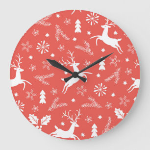 Reloj Redondo Grande Patrón sin problemas de Navidades festivos
