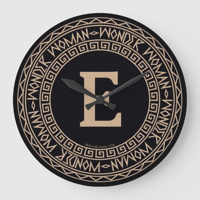 Reloj Redondo Grande Patrón tribal de mujer maravilla (Anverso)