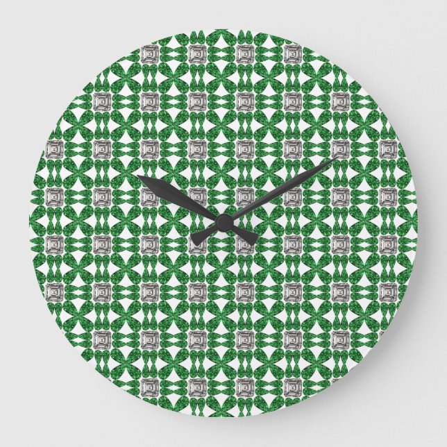 Reloj Redondo Grande Patrón verde (Anverso)