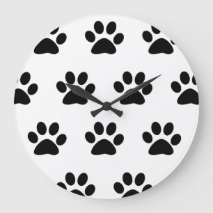 Reloj Redondo Grande Patrones de impresión de hojas de color blanco ne