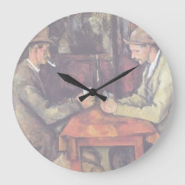 Reloj Redondo Grande Paul Cezanne - The Card Players Fine Art Painting