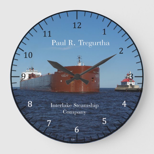 Reloj Redondo Grande Paul R Tregurtha 10.75" wall clock (Anverso)