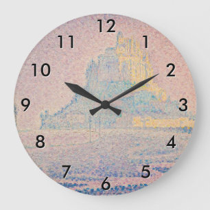 Reloj Redondo Grande Paul Signac - Mont Saint Michel, Niebla y Sol