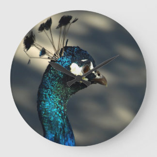 Reloj Redondo Grande Pavo real