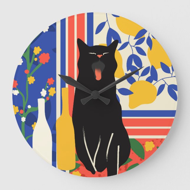 Reloj Redondo Grande Paws and Patterns (Anverso)