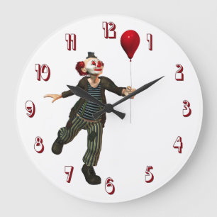 Reloj Redondo Grande Payaso de 3 muros