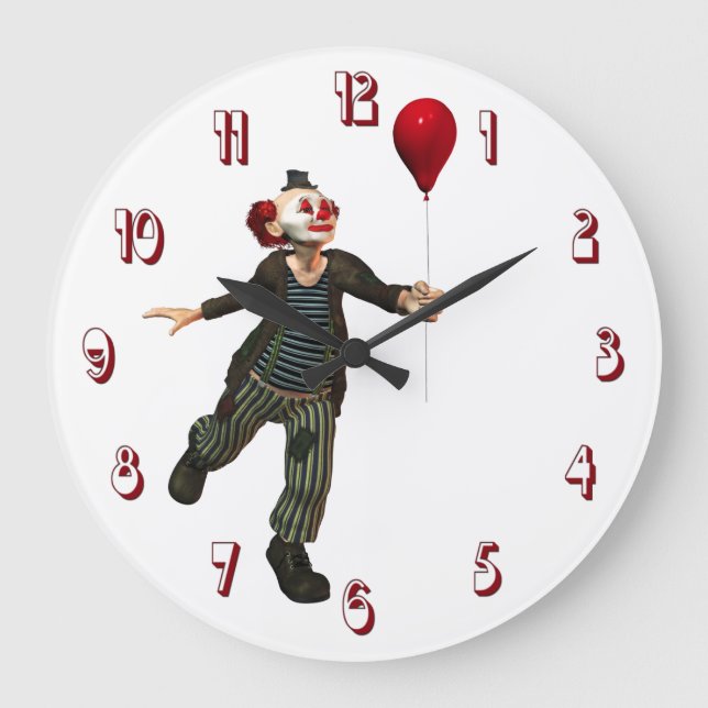 Reloj Redondo Grande Payaso de 3 muros (Anverso)