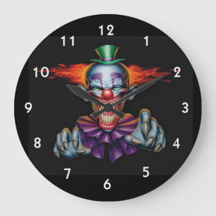 Reloj Redondo Grande Payaso del mal del asesino