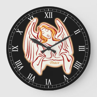 Reloj Redondo Grande Peace Angel Round Roman Numerals Clock