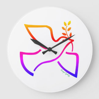 Reloj Redondo Grande Peace Dove