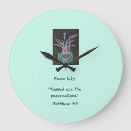 Reloj Redondo Grande Peace Lily