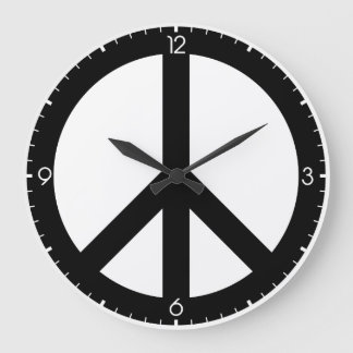 Reloj Redondo Grande Peace Sign Wall Clock