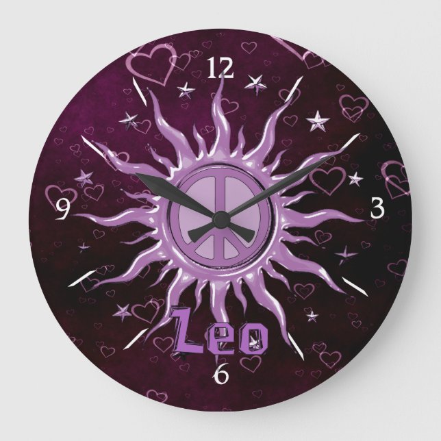 Reloj Redondo Grande Peace Sun Leo (Anverso)