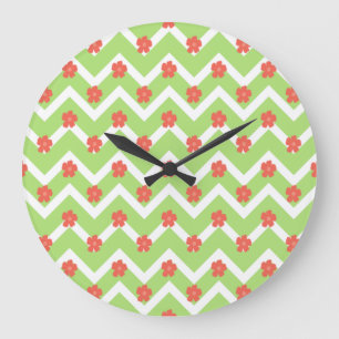 Reloj Redondo Grande Peach Floral Bedpread