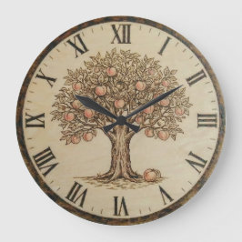 Reloj Redondo Grande Peach Tree Wall Clock 