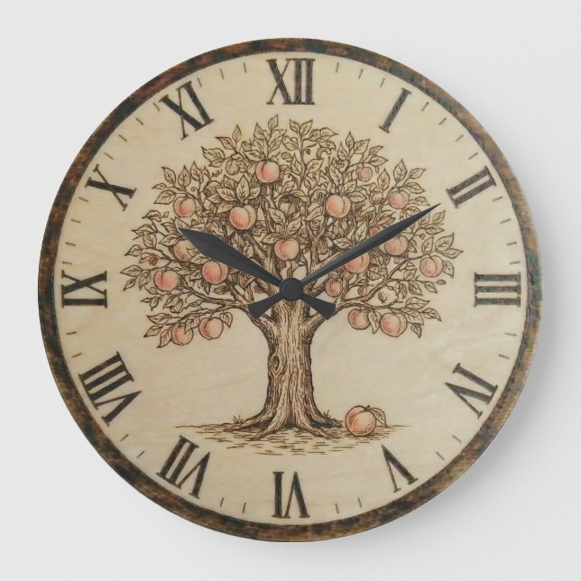 Reloj Redondo Grande Peach Tree Wall Clock  (Anverso)