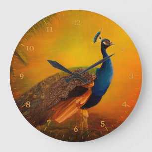 Reloj Redondo Grande Peacock al amanecer