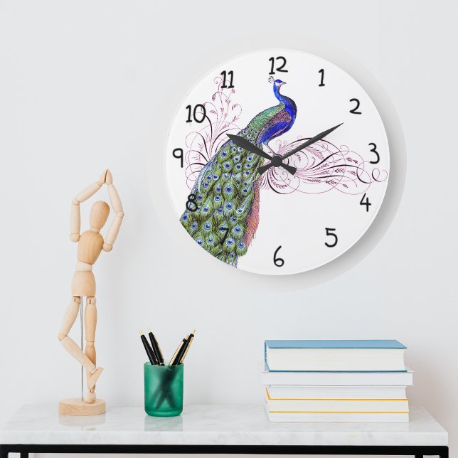 Reloj Redondo Grande Peacock vintage (Vintage Peacock Large Clock)