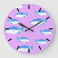 Peces azules en lila