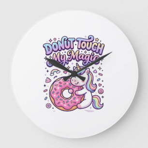 Reloj Redondo Grande Pegatina de idea de regalo mágico de donut de unic