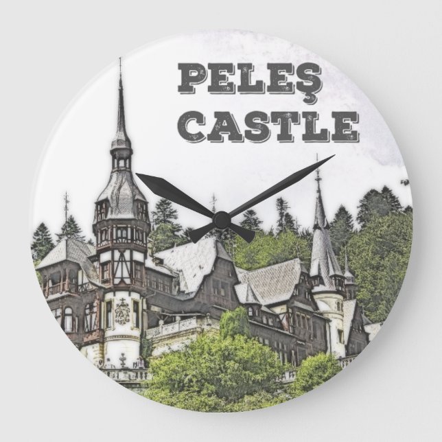 Reloj Redondo Grande Peles Castle (Anverso)