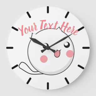 Reloj Redondo Grande Pelota de amor gatito