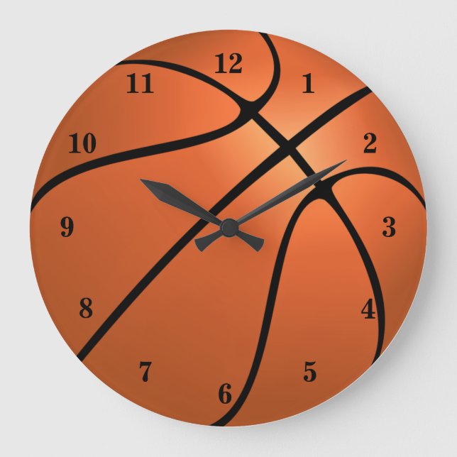 Reloj Redondo Grande Pelota de baloncesto (Anverso)