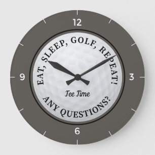 Reloj Redondo Grande Pelota de Golf Personalizada Deportes Golfista Cit