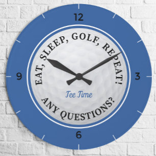 Reloj Redondo Grande Pelota de Golf Personalizada Deportes Golfista Fra