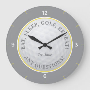 Reloj Redondo Grande Pelota de Golf Personalizada Deportes Golfista Fra