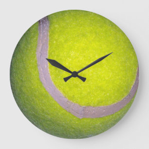 Reloj Redondo Grande Pelota de tenis amarilla,