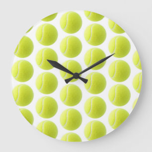 Reloj Redondo Grande Pelota de tenis amarilla
