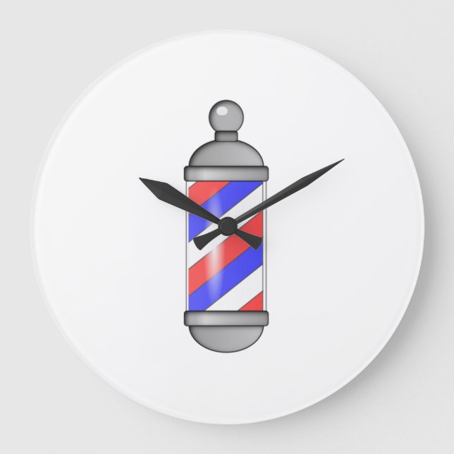 Reloj Redondo Grande Peluquería de caballeros poste (Anverso)