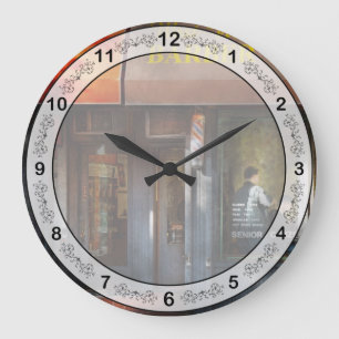 Reloj Redondo Grande Peluquero - NY - Greenwich Village - barra del