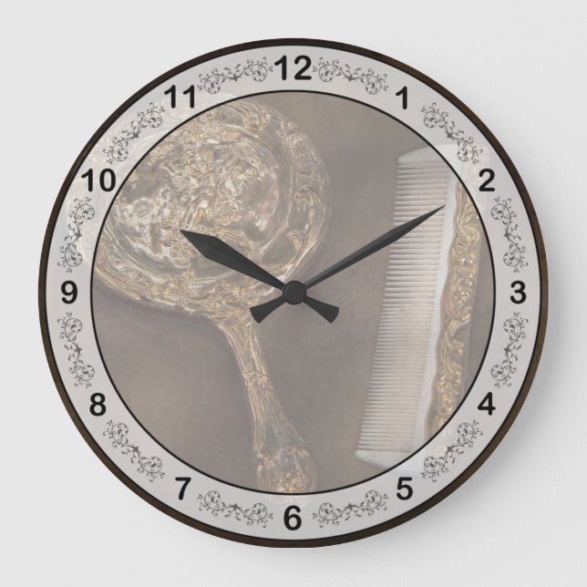 Reloj Redondo Grande Peluquero - soy tan bonito (Anverso)