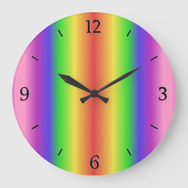 Reloj Redondo Grande Pendiente del arco iris (Anverso)