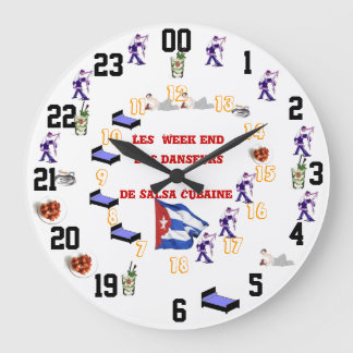 Reloj Redondo Grande Pendule Humoristique des week termina salsa
