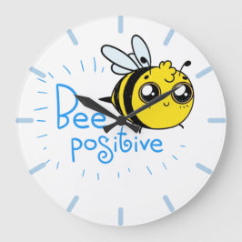Reloj Redondo Grande Pensar positivamente Bee Positivo Abeja