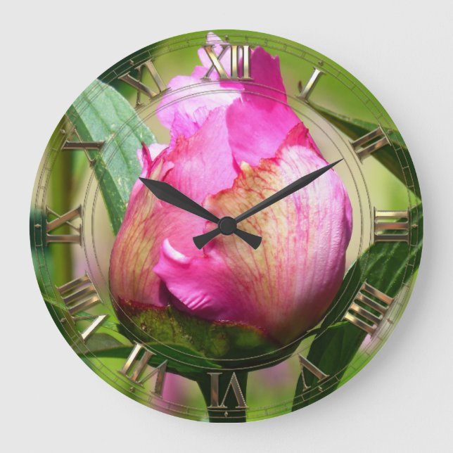 Reloj Redondo Grande Peony Bud (Anverso)
